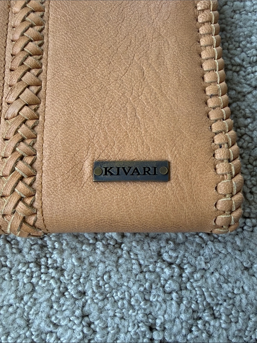 Kivari Desert Dream Leather Clutch Wallet in Tan Artisanal Bohemian Western Bag - Picture 5 of 15